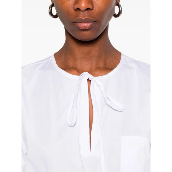 Cuantico Women Shirt With Ribbon Collar